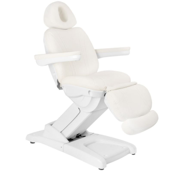 FOTEL KOSMETYCZNY ELEKTR. AZZURRO 872 4 SILN. BIAŁY
